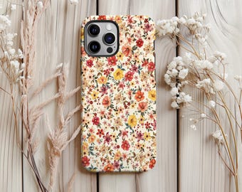 Floral Print Phone Case: Dual Layer Protective Cover
