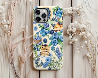 Watercolor Blueberry iPhone & Samsung Case, Summer Berries
