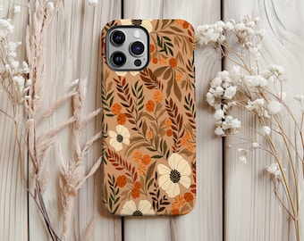 Autumn Floral Collage iPhone Case Fall Aesthetic Floral Cover for iPhone 17 16 15 14 13 12 11 Pro Max Plus MagSafe Case Galaxy S25 S24
