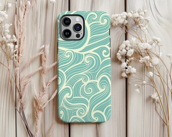 Funda para teléfono Coastal Wave: Vibraciones oceánicas, protección de doble capa