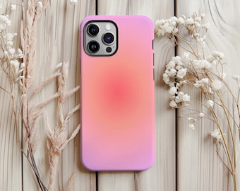 Y2K Gradient Aura Phone Case: Protective Dual-Layer Design