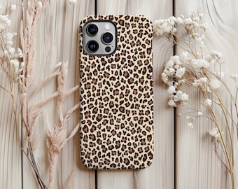 Leopard Print Phone Case: Dual Layer Protective Cover