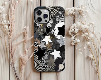 Funda para teléfono con collage de estrellas de rock retro, fundas femeninas con estrellas del año 2000, para iPhone 17, 16, 15, 14, 13, 12 y 11 Pro Max, magnética para Samsung S25, S24, S23 y S22