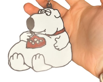 Brian Griffin Eating Chocolate Keychain