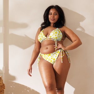 Yellow Polka Dot Recycled String Bikini
