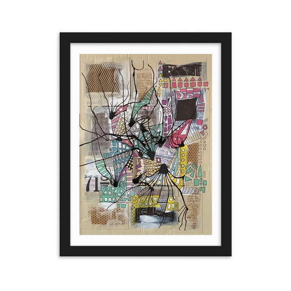 Mixed Media Recycled Art Collage No. 71 Giclée Etsy.de