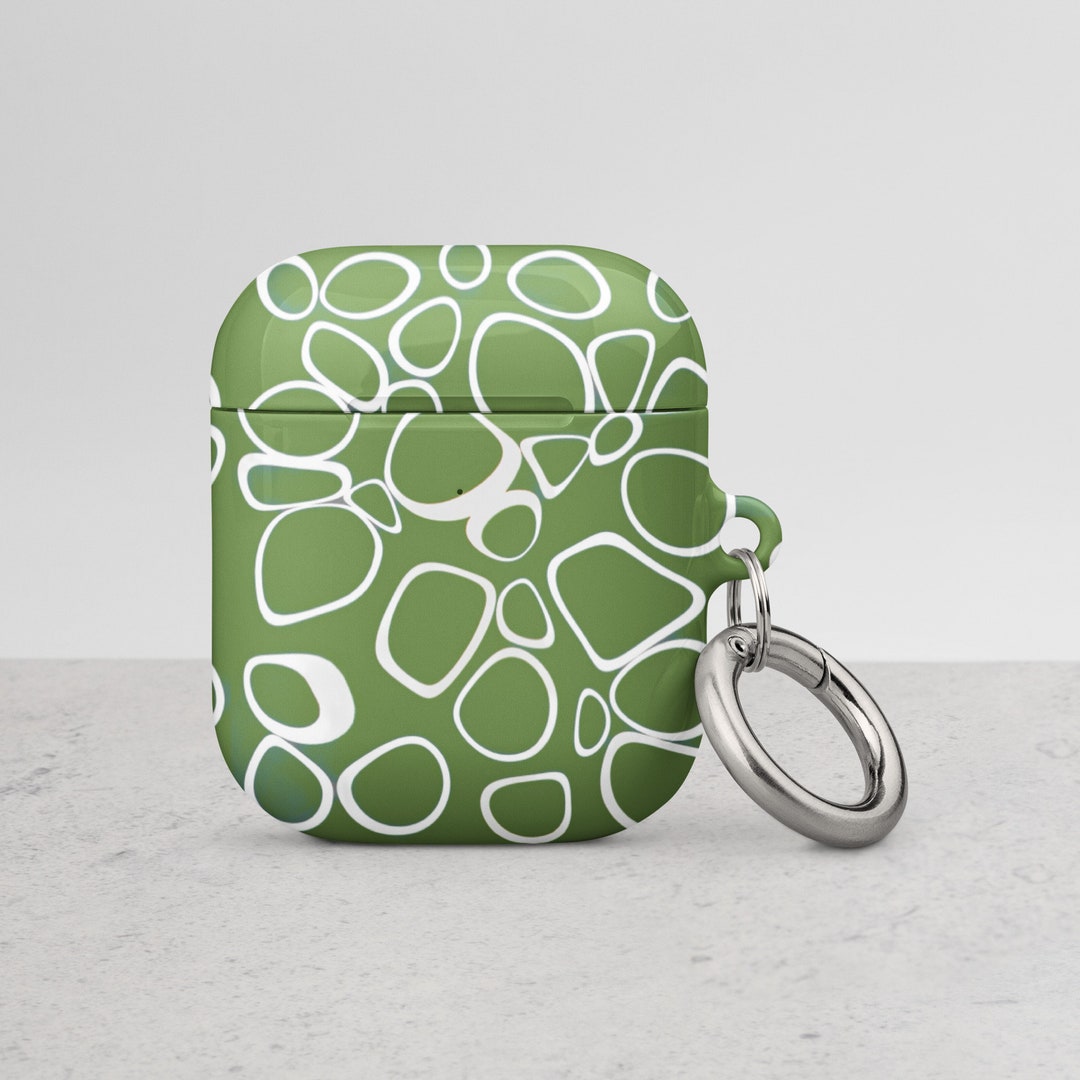 Green Geometric Case Olive Green Modern Geometric Case for Airpods® - Minimalist Lime Green ...