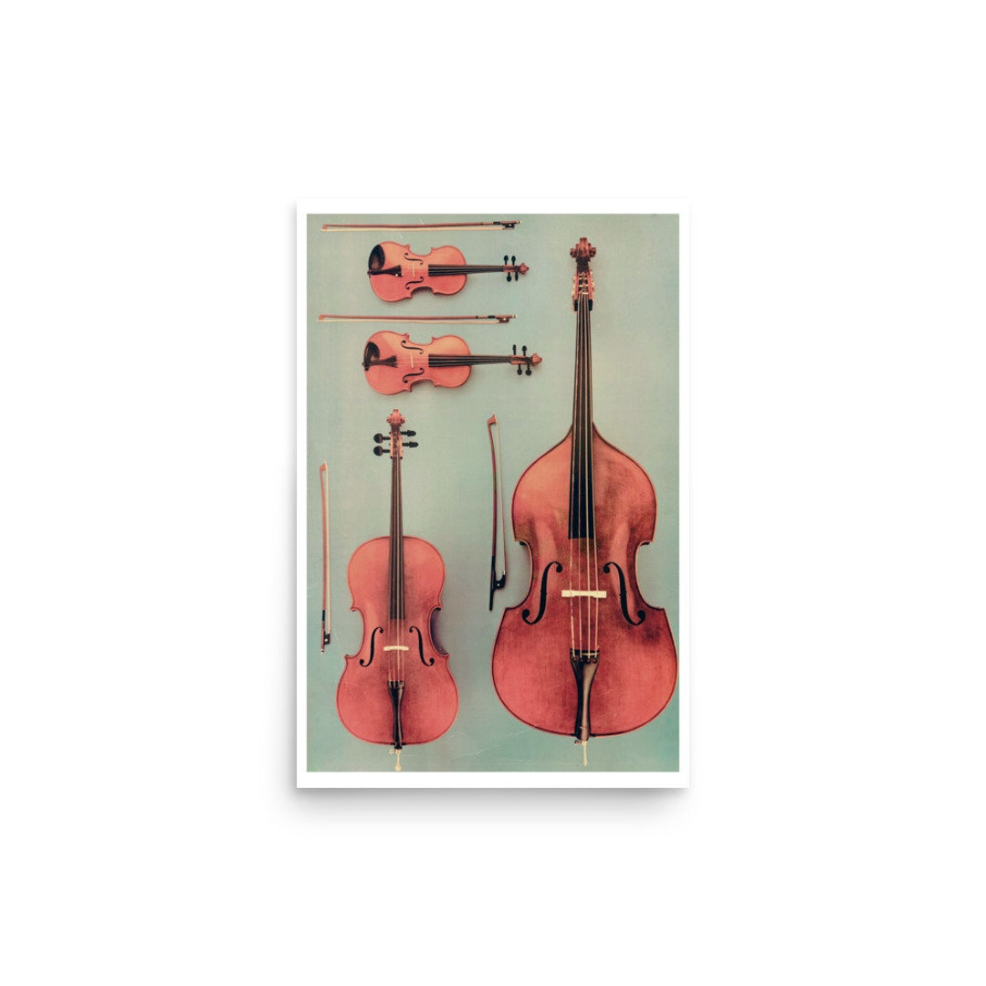 String Instrument Family Digital Download Poster, Card : Violin, Viola ...