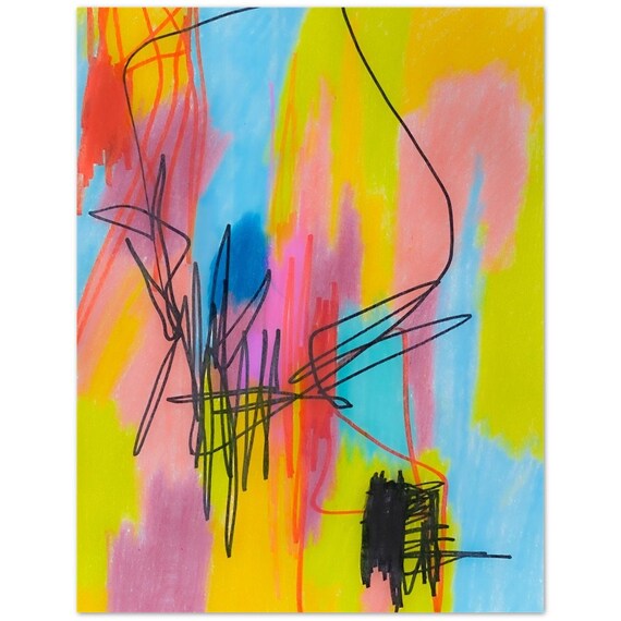 Abstract Drawing Abstract Crayon Art Classic Matte Paper Poster