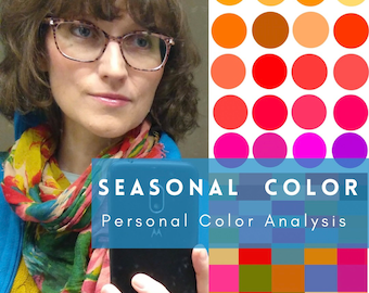 Seasonal Color Analysis - Virtual Color Analysis- Personalized written analysis and your best color palettes, digital color palettes