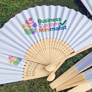 Personalized Hand Fans, Custom Folding Hand Fan with Text, Name, Logo For Bachelorette, Party, Birthday Party, Company, exhibition