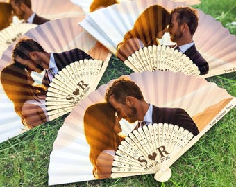 Abanicos personalizados grabados para bodas, regalos de agradecimiento para invitados, regalos de despedida de soltera, abanicos rústicos para bodas, regalos para damas de honor y aniversarios.
