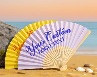Custom Hand Fan with Text, White Paper Fan for Wedding, Bachelorette Party Fan, Birthday Favor Fans, Bulk Baby Shower Favors, Gift for Guest