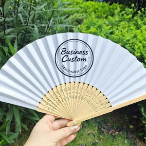 Custom Business Logo Fan, Bulk Corporate Gifts, Party Favor Fan, Personalized Fan for Wedding, Hand Fan Favors For Guest, Marketing Giveaway