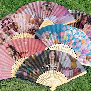 Personalized Fans/Custom Birthday Gift/Birthday Party Favor/Happy 18th birthday/30th 40th /50th Birthday Celebration/Quinceañera Hand Fans