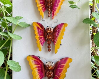 Metal Butterfly Decor, Wall Art, Metal Animal, Rustic, Garden