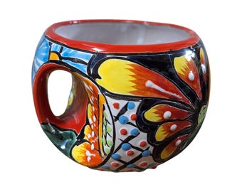 Talavera Cup Planter-5x5 inches-Handmade Paint-Rustic-Garden Decor-Home Decor
