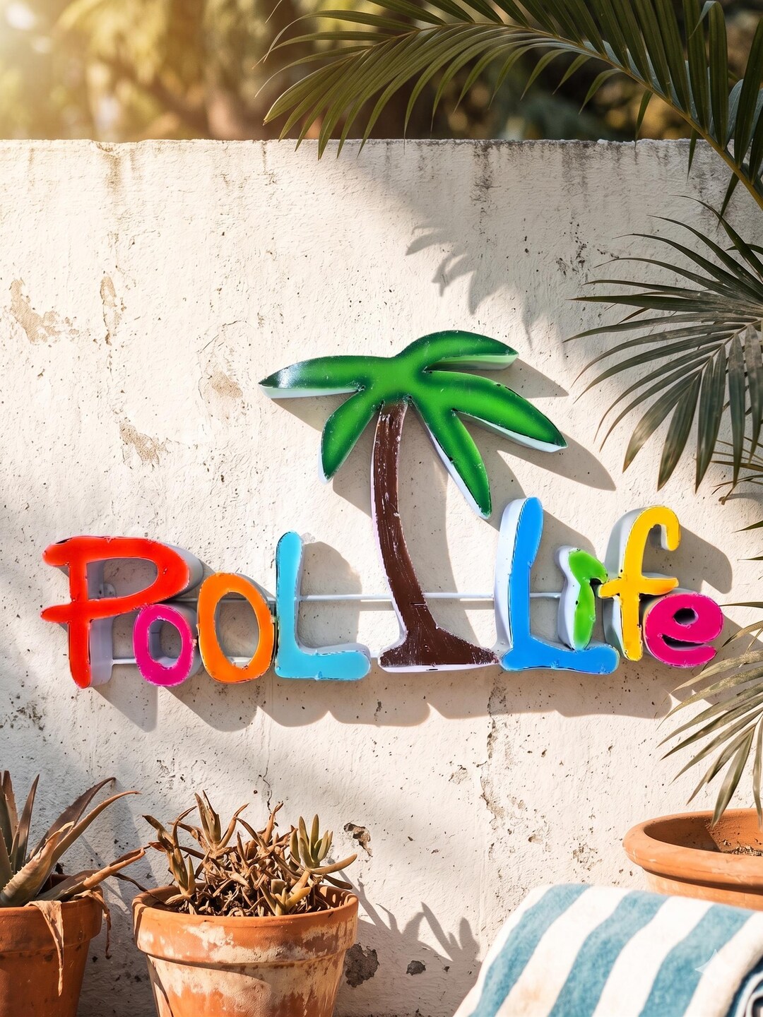 Pool Life Metal Sign, Summer, Pool Party - Etsy