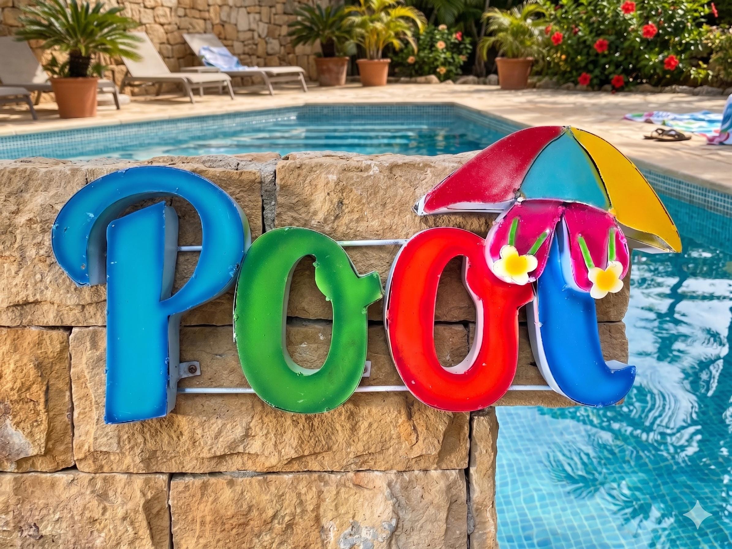Pool Oarty Signs Pool 3D Metal Sign, Summer, Pool Party, Rustic - Etsy