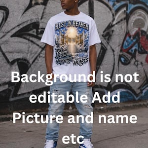 Memorial T Shirt  Background PNG (BACKGROUND not editable )