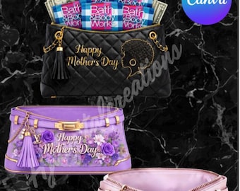 Portatarjetas de regalo con forma de bolso de mano de lujo