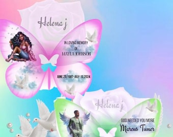 3D Memorial Butterfly Pin Template