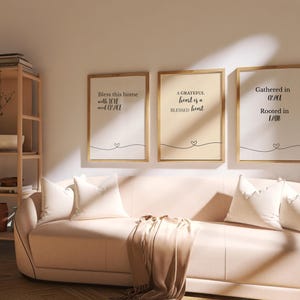 Christian Wall Art Set: Bible Verse Prints, Farmhouse Decor (Digital Download)