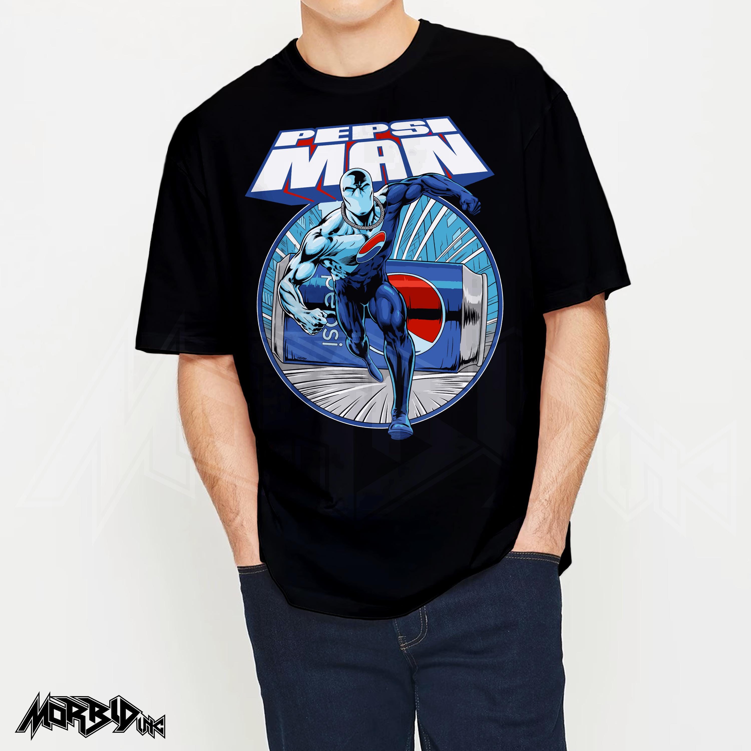 ペプシマンTシャツ：レトロソーダポップカルチャーグラフィックTシャツ