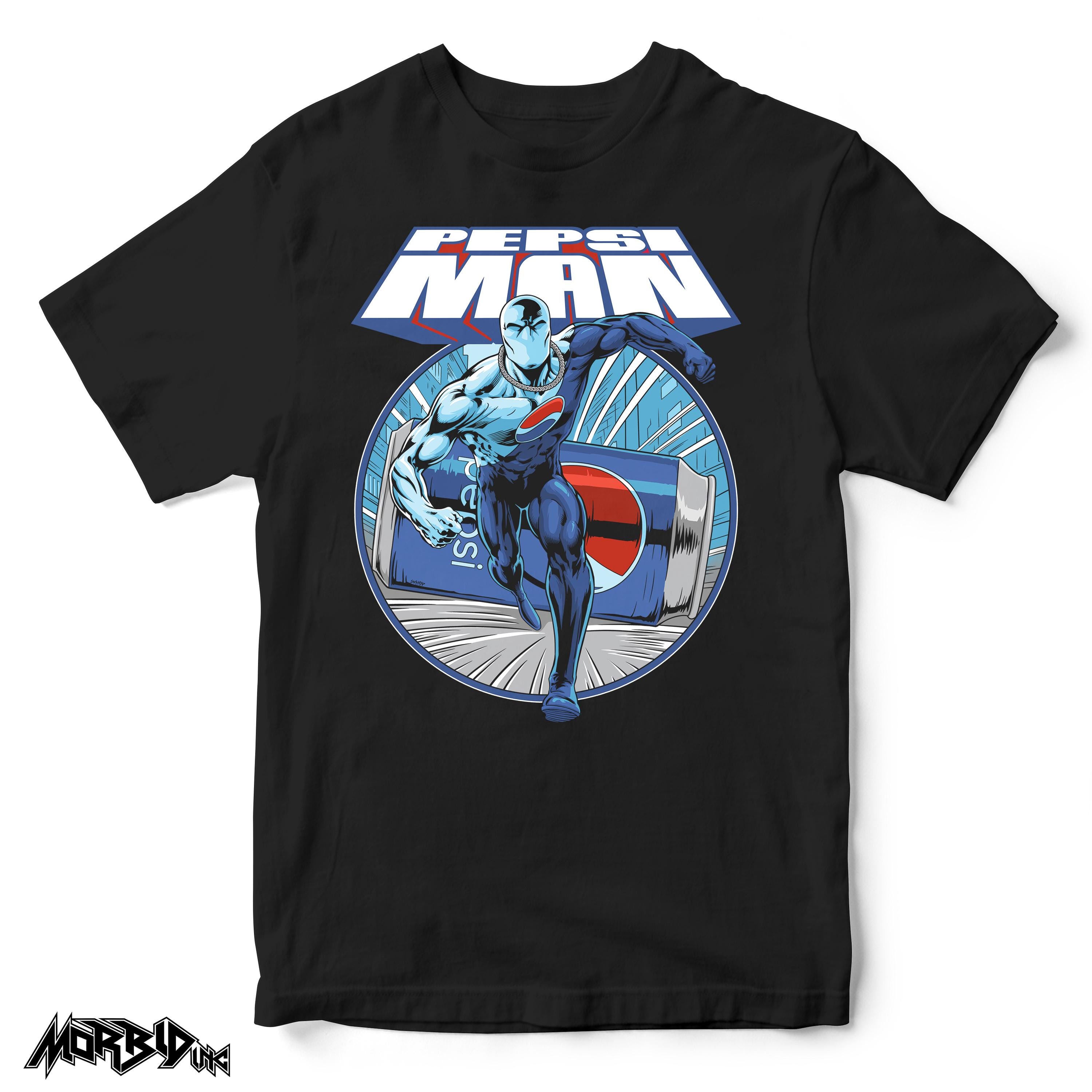 ペプシマンＴシャツ ペプシマンTシャツ：レトロソーダポップカルチャーグラフィックTシャツ