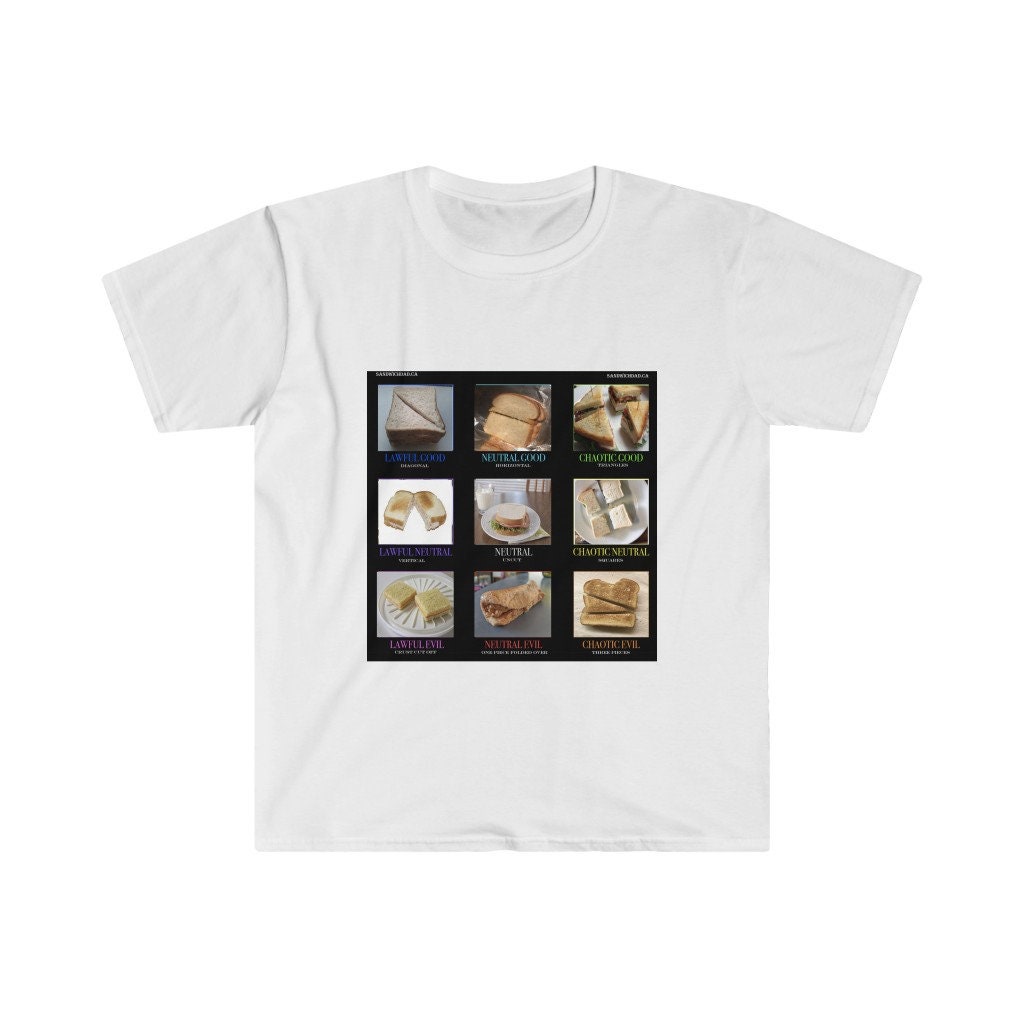 Sandwich Alignment Chart.pdf Sandwich Alignment Chart - Sandwich Dad - Unisex Softstyle T-shirt - Etsy