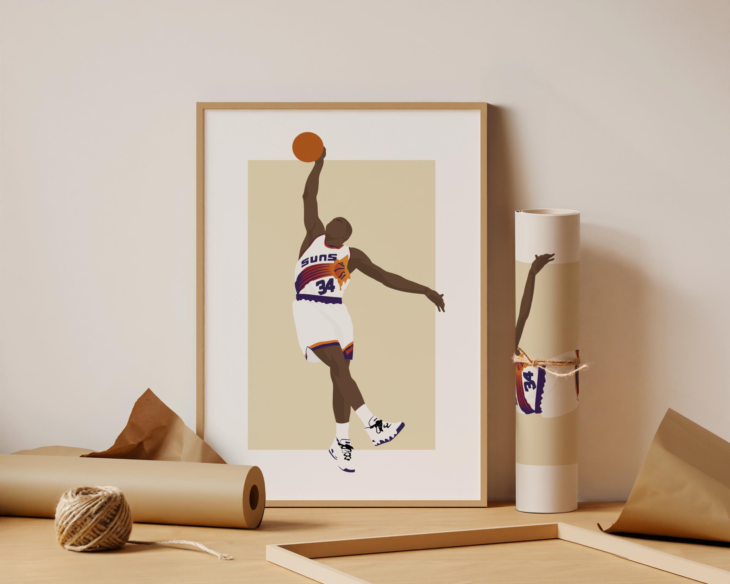 チャールズ  バークリー  サンズ  NBA  ポスター バスケ Charles Barkley SIR CHARLES Phoenix Suns 1993 Slam Dunk