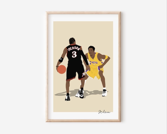 Kobe Bryant Allen Iverson, NBA Legends, NBA Poster, Basketball