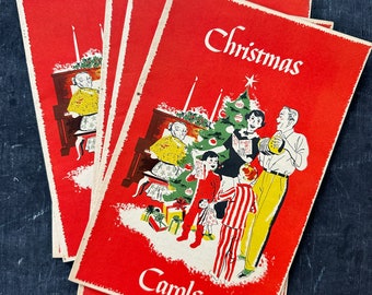 Christmas Carols Vintage Booklet for Caroling, Giveaway from Richfield Dealer, 1951