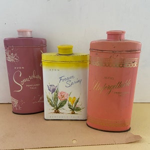 Instant Collection, Vintage Powder Tins,  Three, Avon,