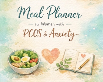 Planificador de bienestar para el síndrome de ovario poliquístico y la ansiedad (descarga digital)