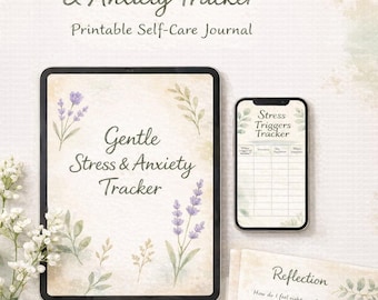 Diario de autocuidado imprimible para controlar el estrés y la ansiedad