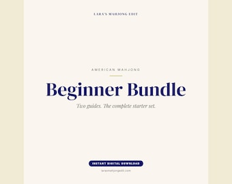 American Mahjong Beginner Bundle, 2 Mahjong Guides PDF, Learn Mahjong + Teach Mahjong, Printable Mahjong for Beginners, Digital Download