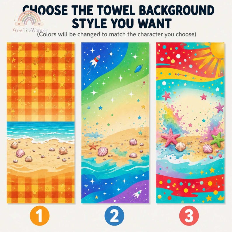 Custom Toy Story Beach Towel, Personalized Pixar Cartoon Kids Beach Towel, Woody Buzz Lightyear Summer Towel image 3