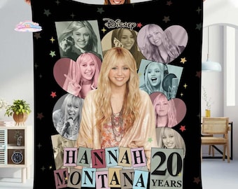 Hannah Montana 20Th Anniversary Blanket, DisneyChannel Hannah Montana Blanket, Hannah Pop Star, Magic Kingdom, Disneyland Girls Blanket