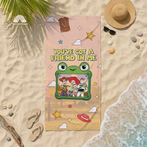 Toy Story 5 Beach Towel, Jessie Forever Cowgirl Pool Towel, Gift For Music Fan, Pixar Clouds, Retro Toy Story 5 Inspired, Adult DisneyGifts Bild 3