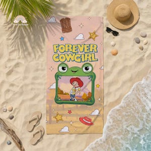 Jessie Forever Cowgirl Pool Towel, Jessie Toy Story Beach Towel, Bath Towel, Summer Vacation, Gift For Music Fan, Retro Toy Friends Bild 3
