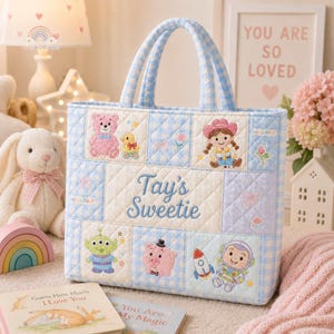 Custom Jessie Woody Buzz Lightyear Toy Story 5 Shoulder Bag, Disneyland Toy Story 5 Tote Bag image 2