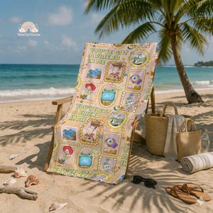Toy Story 5 Beach Towel, Gift For Music Fan, Toy Friends Pool Towel, Nostalgic Toy Story 5 Inspired, You've Got a friend in me Gift image 2