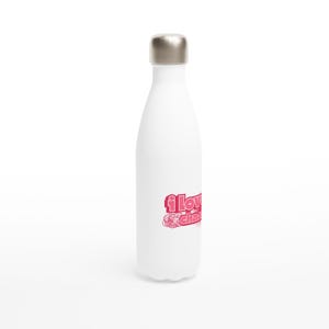 i love chaos- White 17oz Stainless Steel Water Bottle
