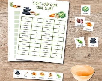 Gioco matematico della zuppa di pietre, Waldorf, scuola all'aperto, Charlotte Mason, Montessori (download digitale)