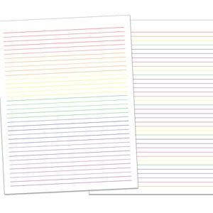PDF stampabile con carta a righe arcobaleno