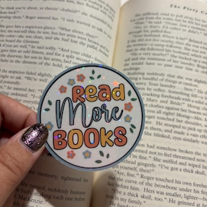 Vinyl Holographic Sticker - Read More Books