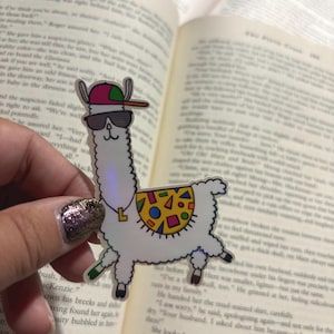Vinyl Holographic Sticker - Llama