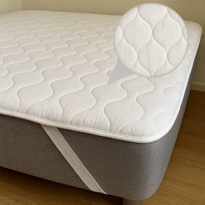 Premium Baumwolle Bettschoner, Bettauflage mit Elastischen Eckriemen