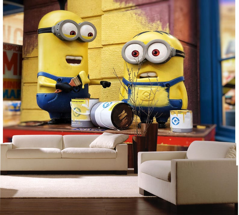 Minions Wallpaper, Animation Wall Decor, Wallpaper for Children Room ...